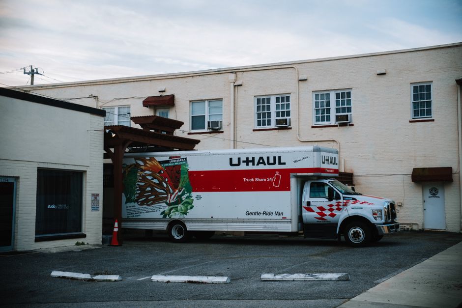 Local movers loading a moving truck